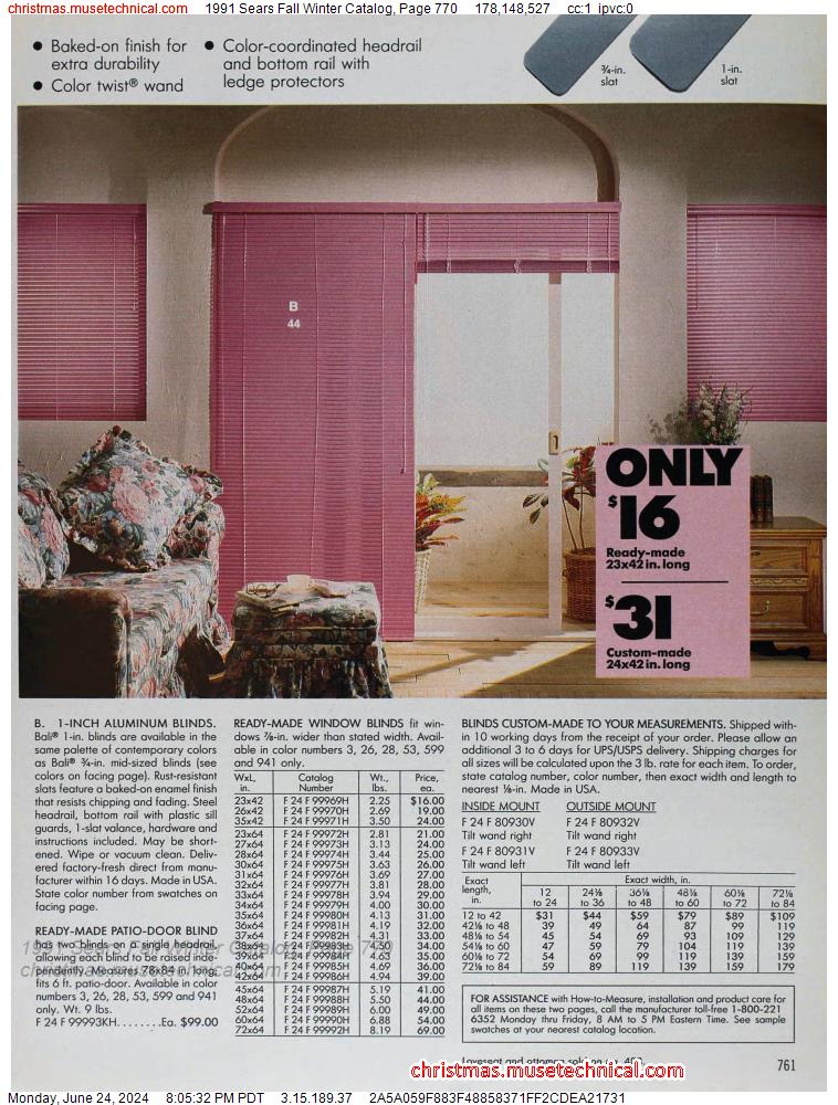 1991 Sears Fall Winter Catalog, Page 770