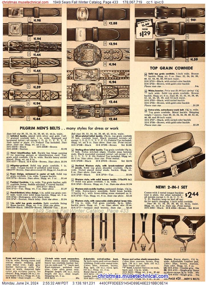 1949 Sears Fall Winter Catalog, Page 433