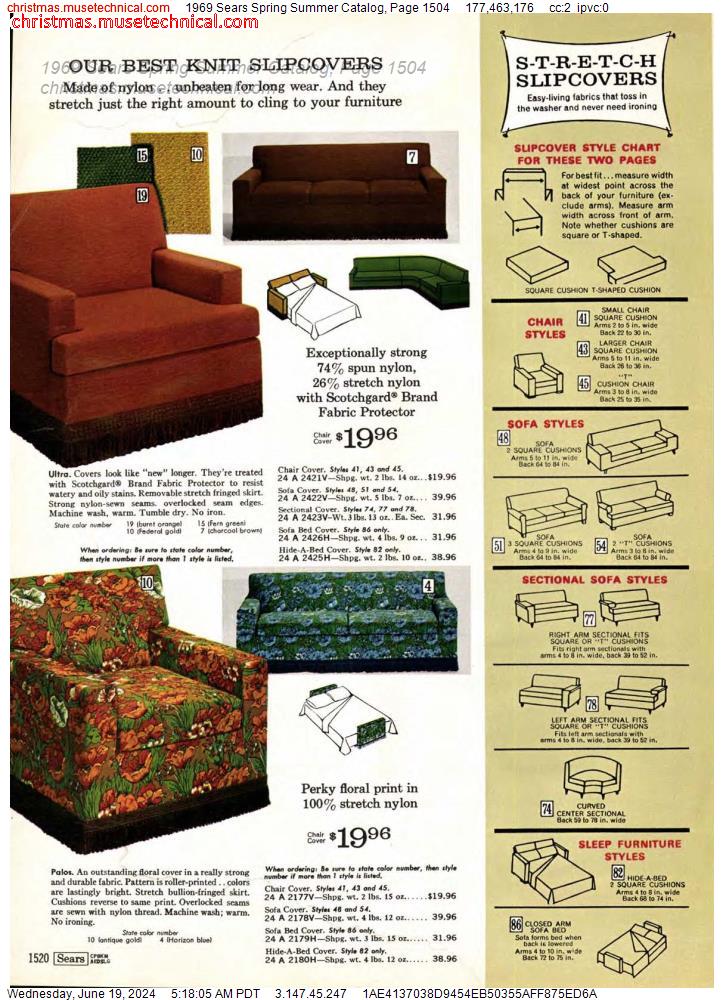 1969 Sears Spring Summer Catalog, Page 1504
