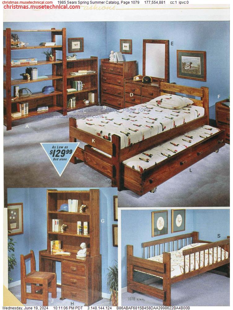 1985 Sears Spring Summer Catalog, Page 1079