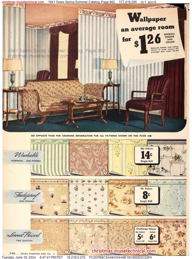 1941 Sears Spring Summer Catalog, Page 862
