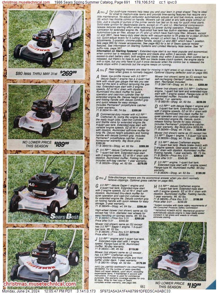 1986 Sears Spring Summer Catalog, Page 691