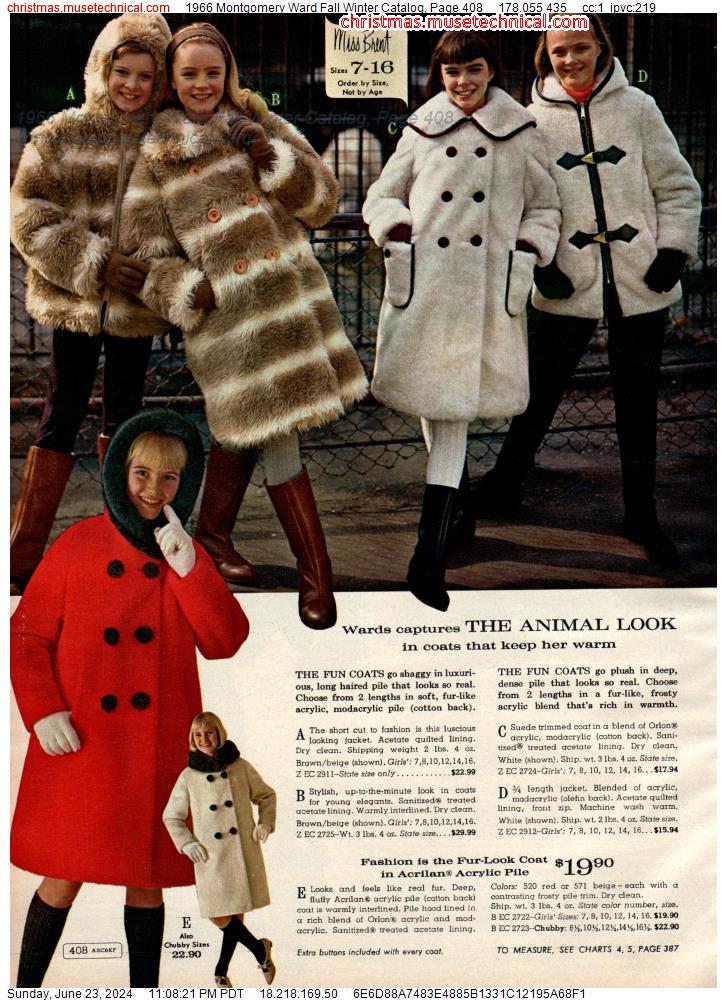 1966 Montgomery Ward Fall Winter Catalog, Page 408