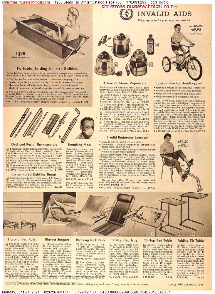 1956 Sears Fall Winter Catalog, Page 763