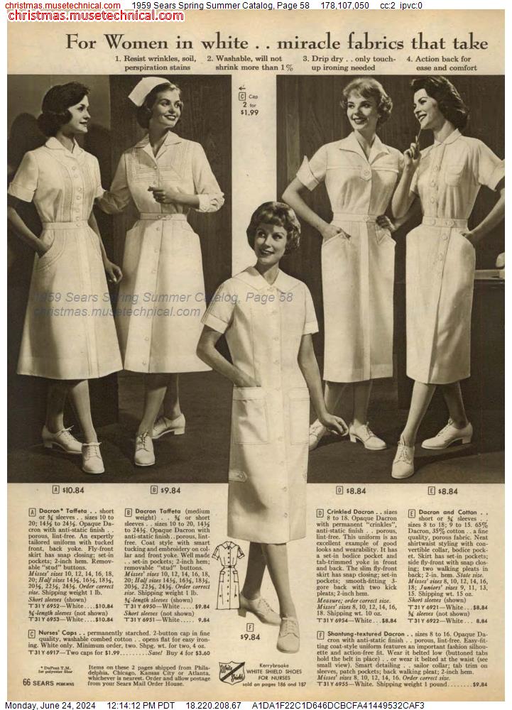 1959 Sears Spring Summer Catalog, Page 58