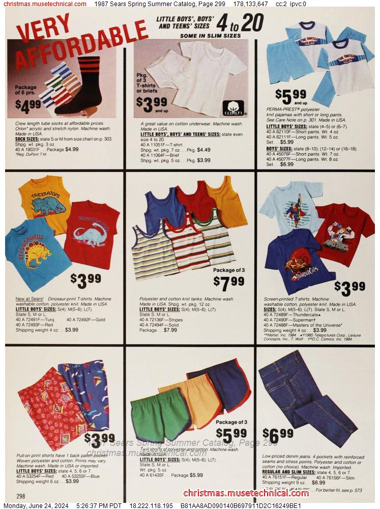 1987 Sears Spring Summer Catalog, Page 299
