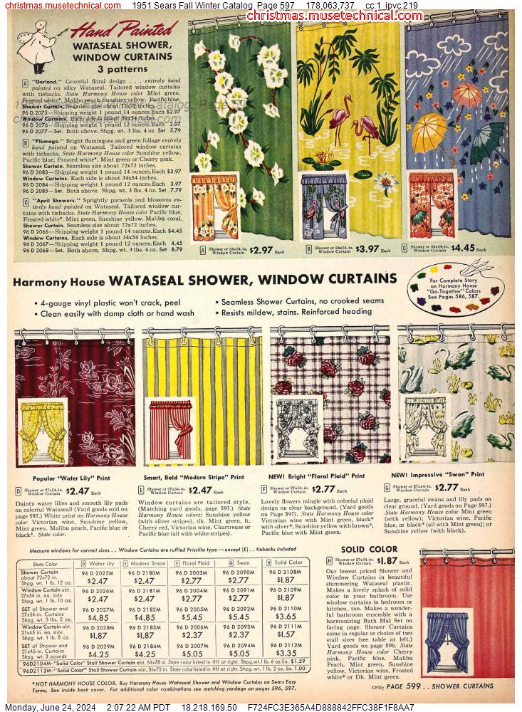 1951 Sears Fall Winter Catalog, Page 597