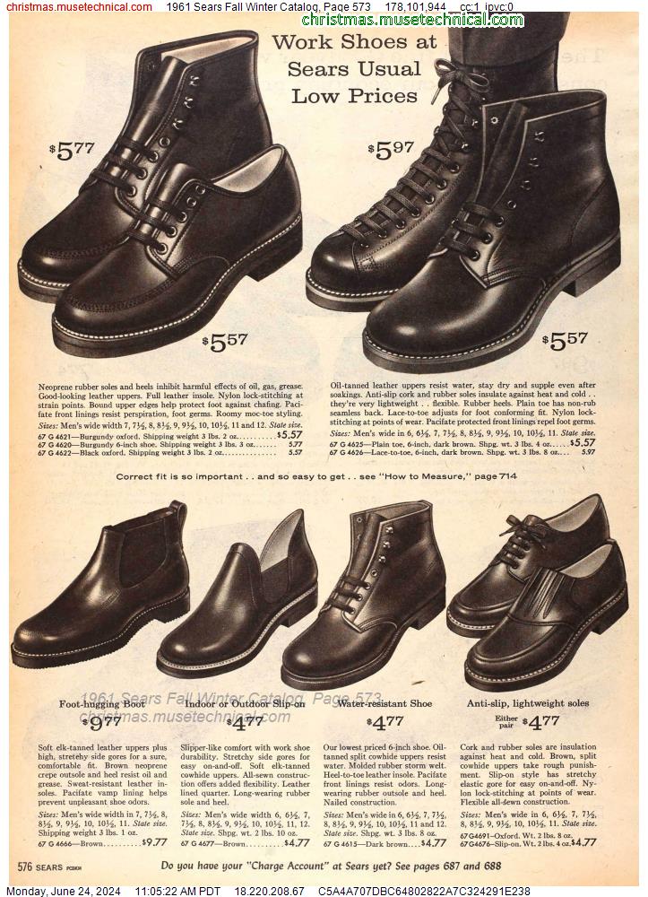1961 Sears Fall Winter Catalog, Page 573