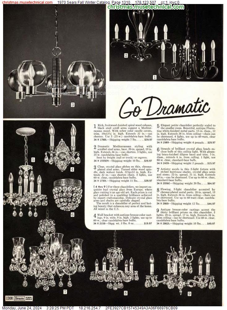 1970 Sears Fall Winter Catalog, Page 1310