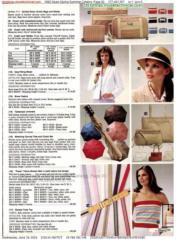 1982 Sears Spring Summer Catalog, Page 93