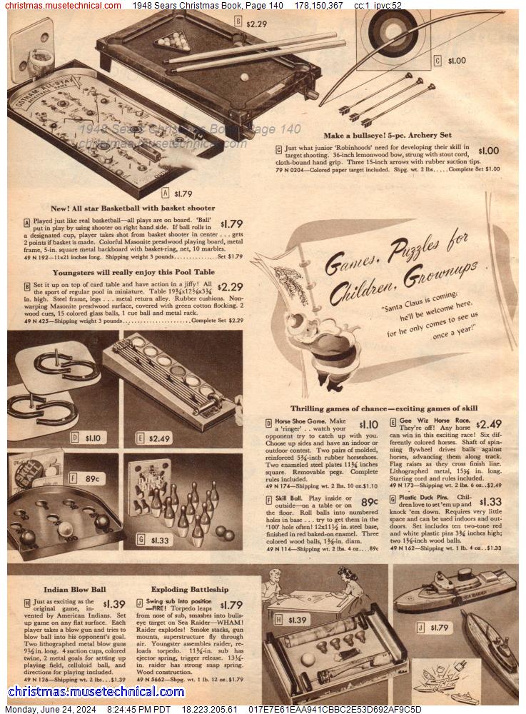1948 Sears Christmas Book, Page 140