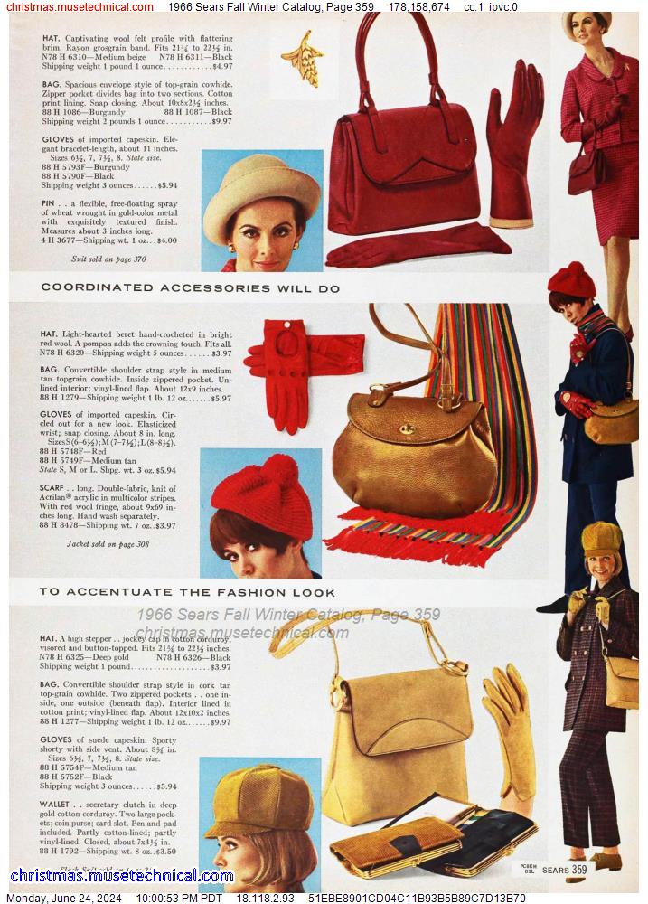 1966 Sears Fall Winter Catalog, Page 359
