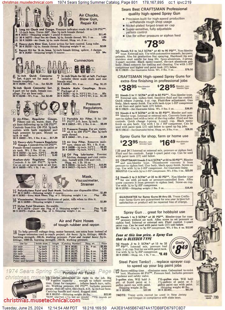 1974 Sears Spring Summer Catalog, Page 801