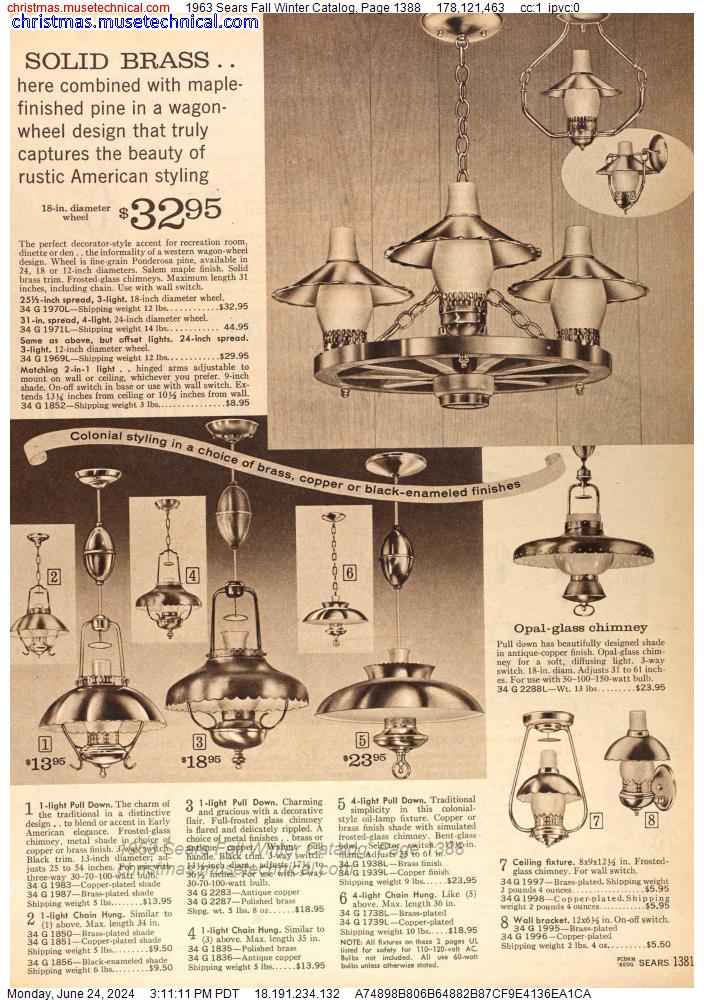 1963 Sears Fall Winter Catalog, Page 1388