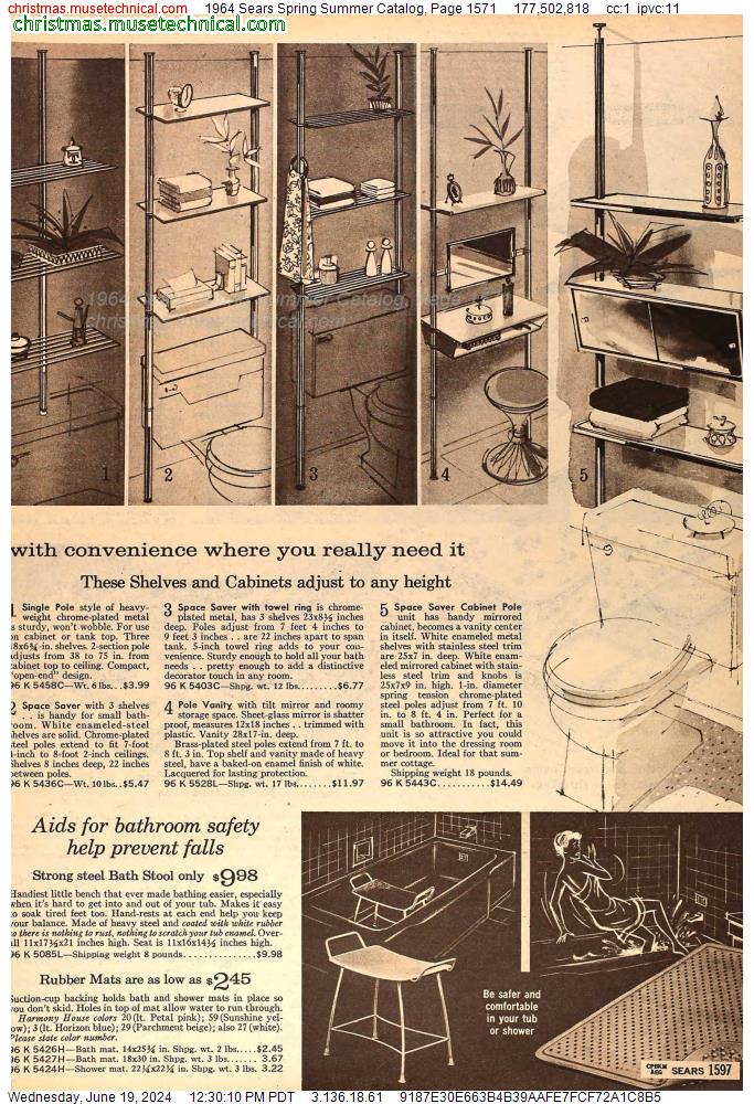 1964 Sears Spring Summer Catalog, Page 1571