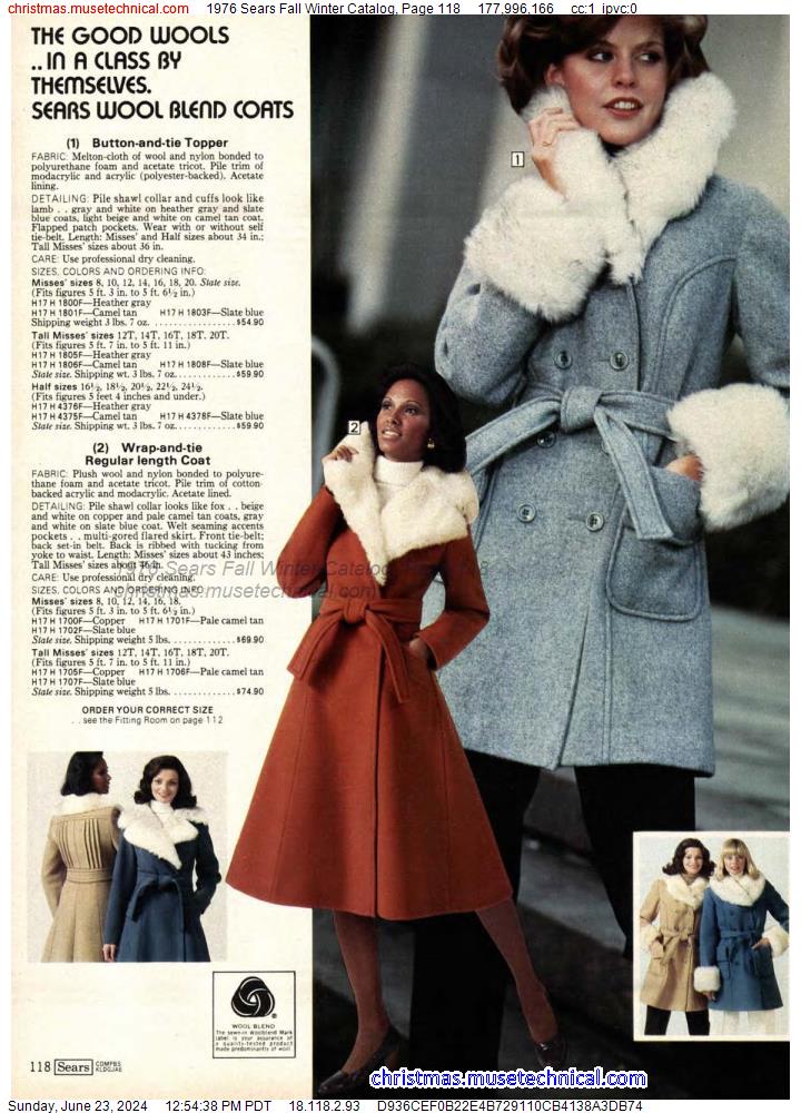 1976 Sears Fall Winter Catalog, Page 118