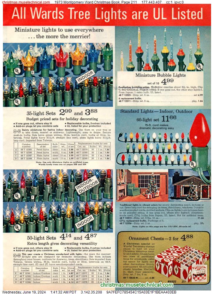 1973 Montgomery Ward Christmas Book, Page 211