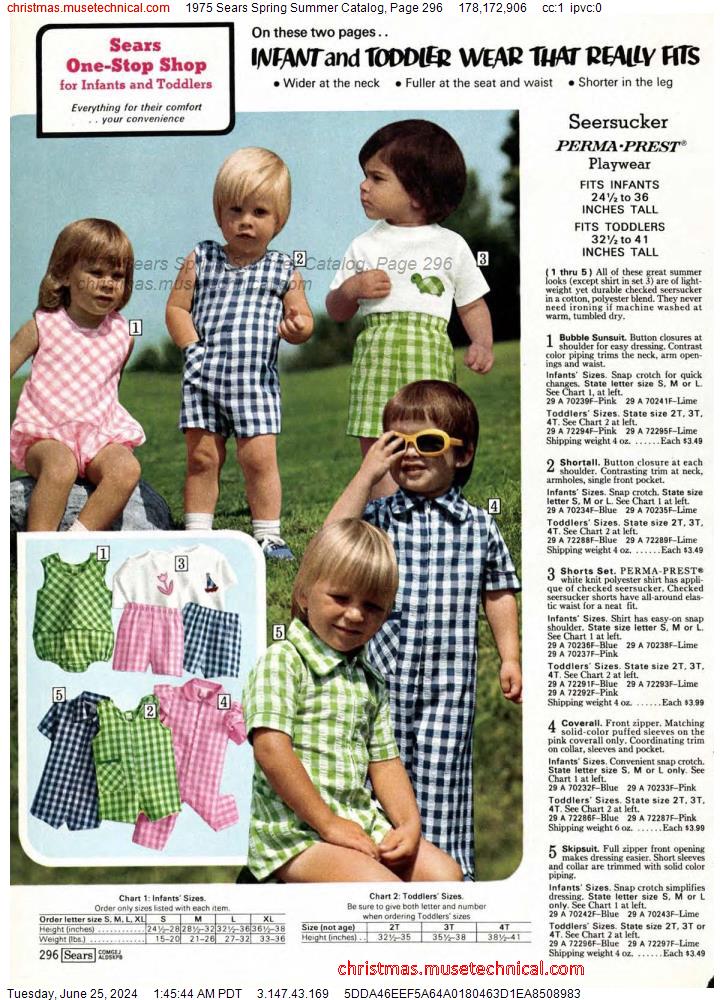 1975 Sears Spring Summer Catalog, Page 296