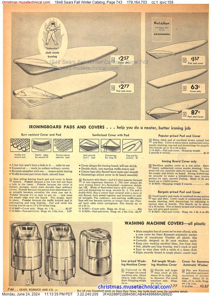 1948 Sears Fall Winter Catalog, Page 743