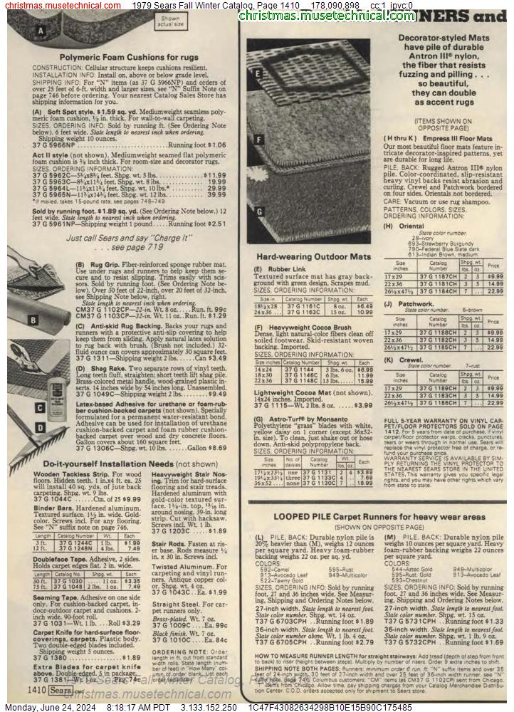 1979 Sears Fall Winter Catalog, Page 1410