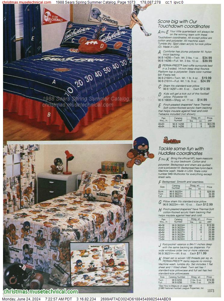 1988 Sears Spring Summer Catalog, Page 1073