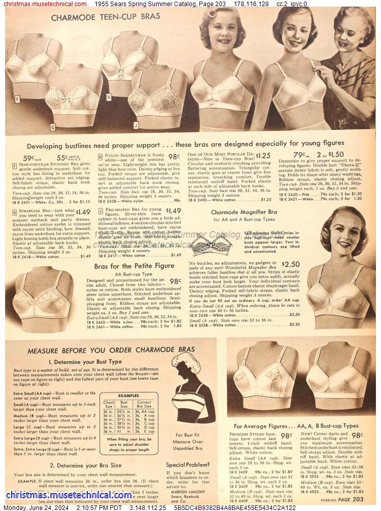 1955 Sears Spring Summer Catalog, Page 203