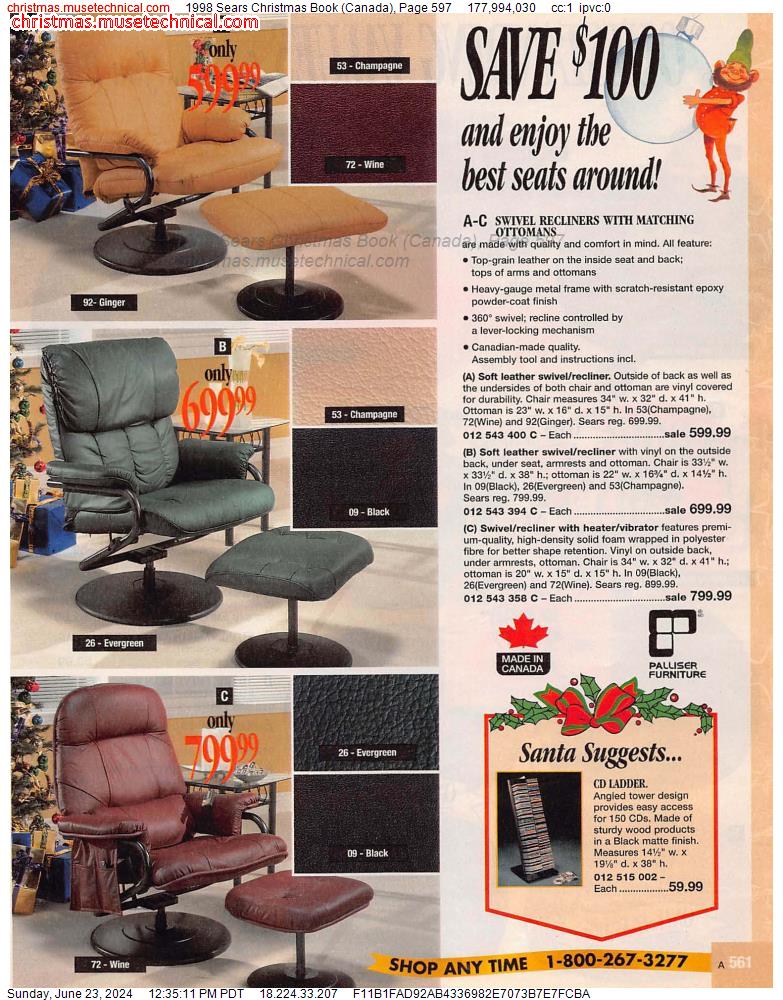 1998 Sears Christmas Book (Canada), Page 597