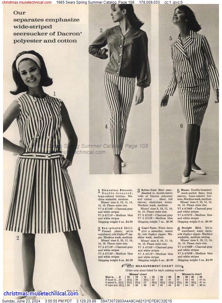 1965 Sears Spring Summer Catalog, Page 108