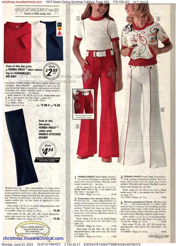 1975 Sears Spring Summer Catalog, Page 369