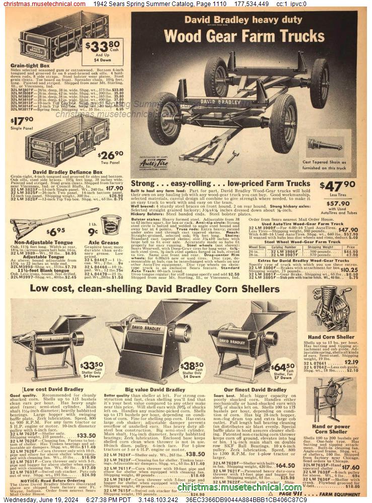 1942 Sears Spring Summer Catalog, Page 1110