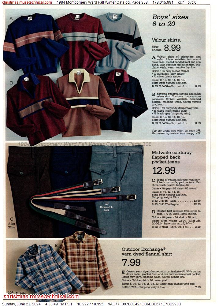 1984 Montgomery Ward Fall Winter Catalog, Page 308