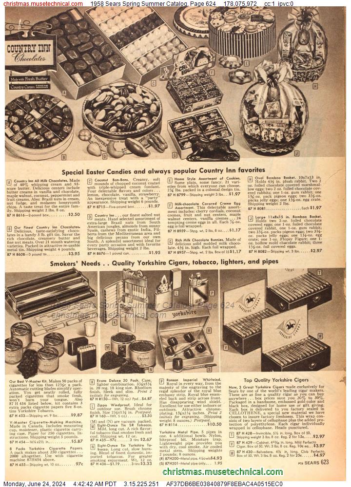 1958 Sears Spring Summer Catalog, Page 624