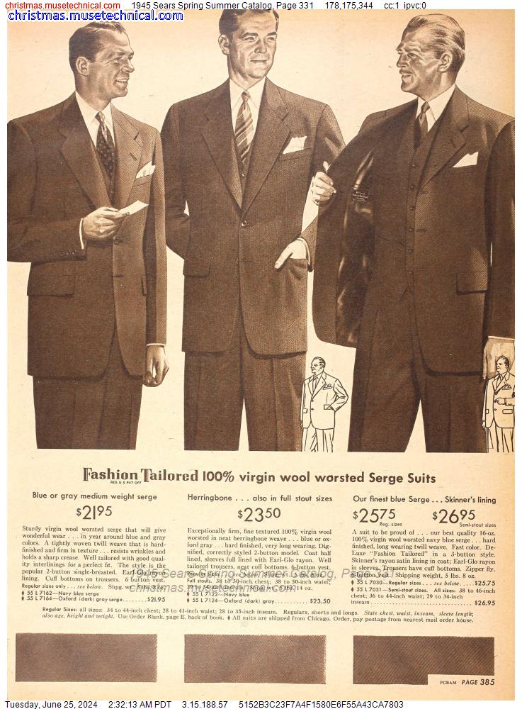 1945 Sears Spring Summer Catalog, Page 331