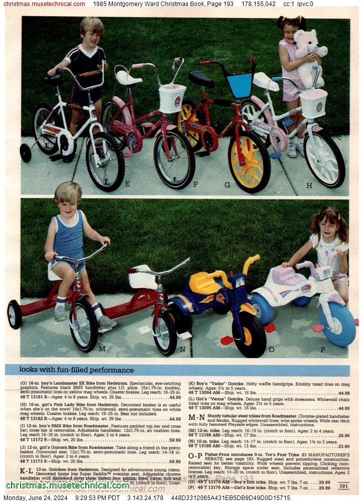 1985 Montgomery Ward Christmas Book, Page 193