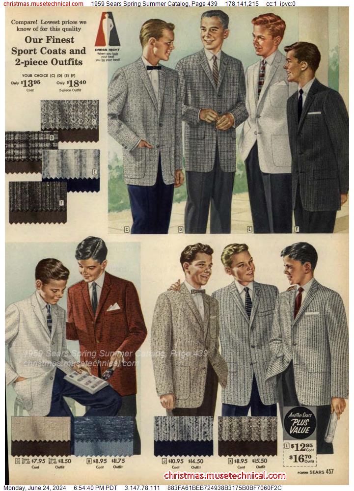 1959 Sears Spring Summer Catalog, Page 439
