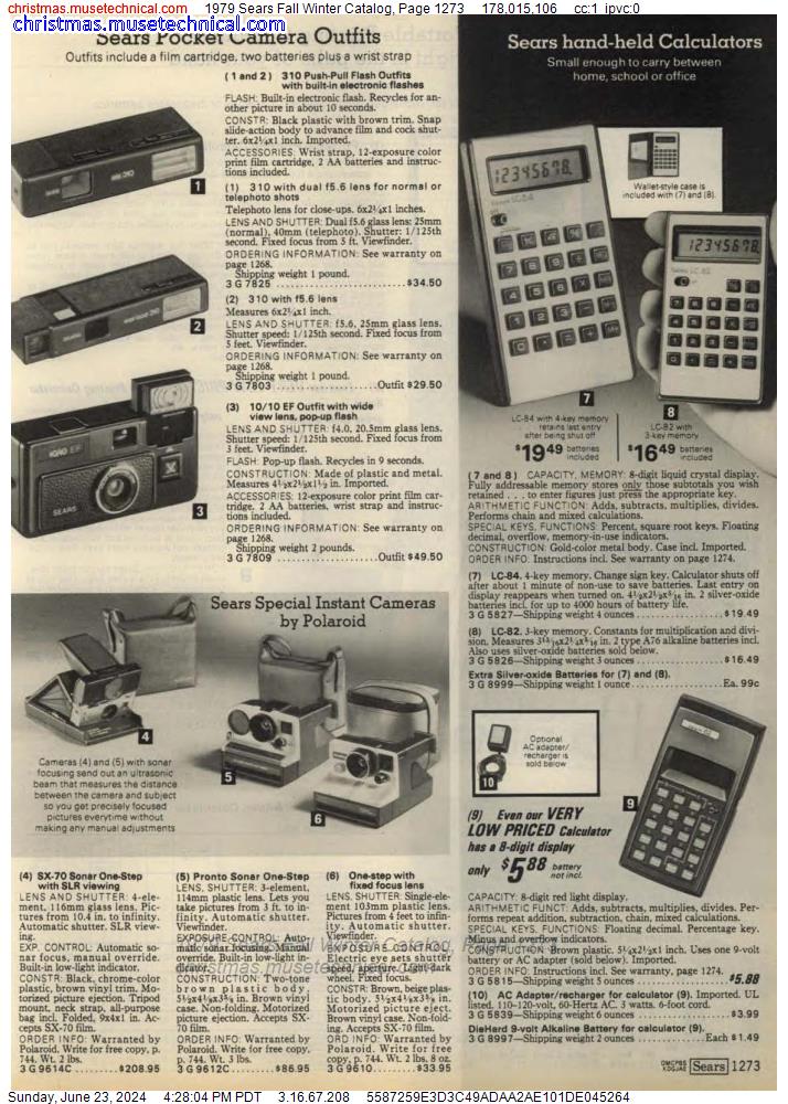 1979 Sears Fall Winter Catalog, Page 1273