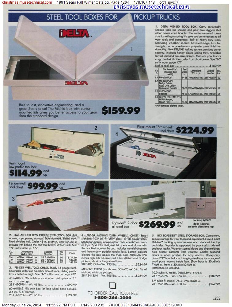 1991 Sears Fall Winter Catalog, Page 1264