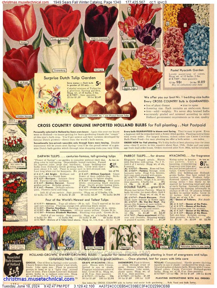 1949 Sears Fall Winter Catalog, Page 1340