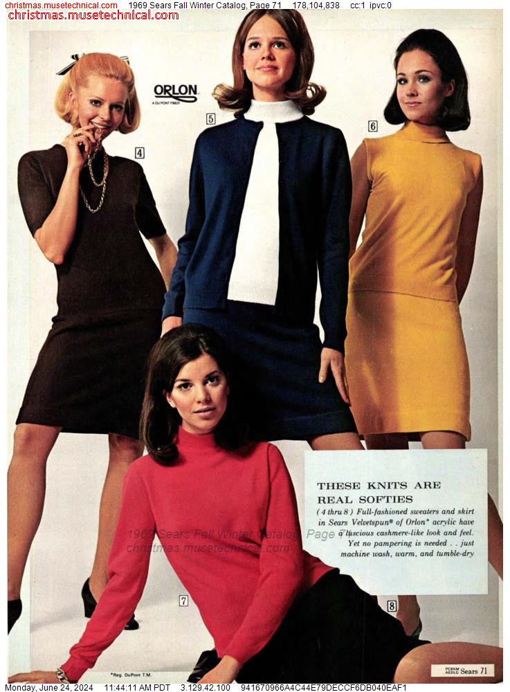 1969 Sears Fall Winter Catalog, Page 71