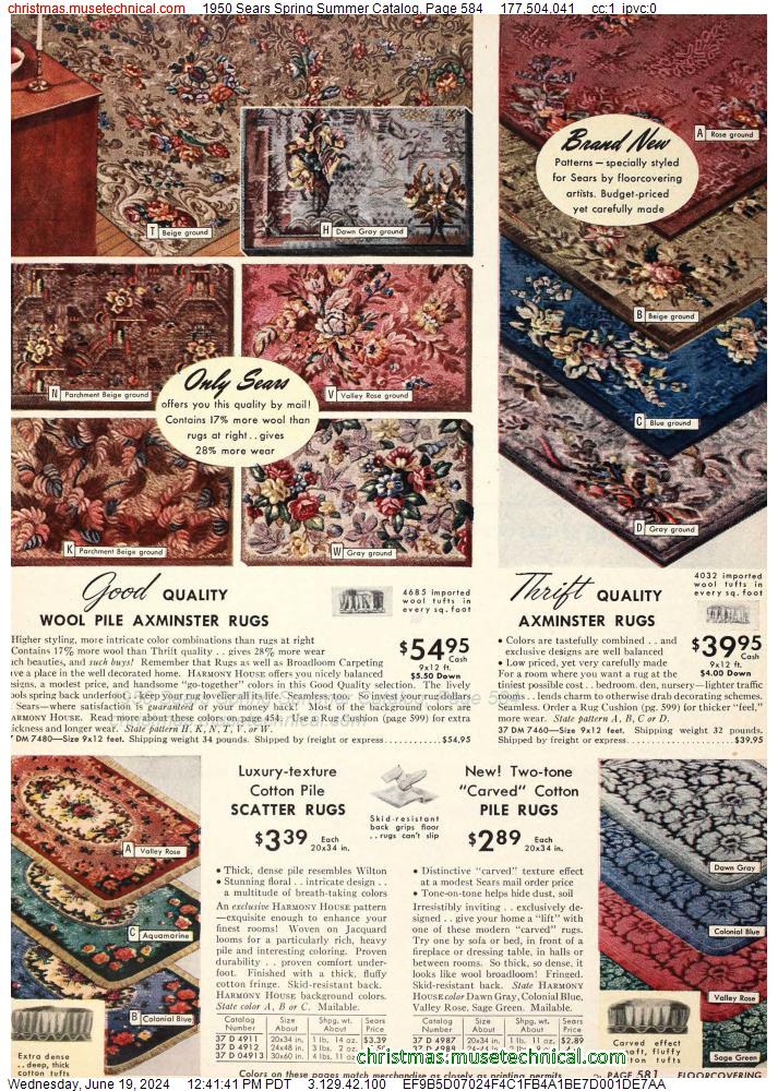 1950 Sears Spring Summer Catalog, Page 584