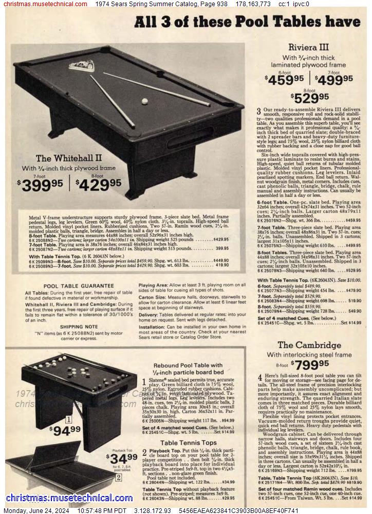 1974 Sears Spring Summer Catalog, Page 938