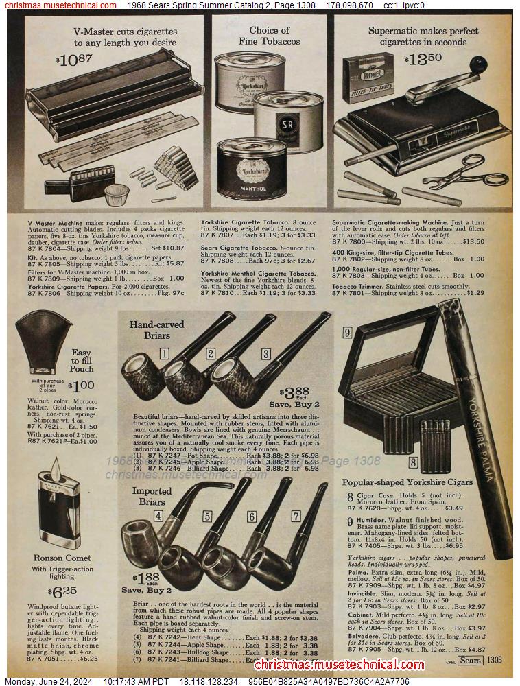 1968 Sears Spring Summer Catalog 2, Page 1308