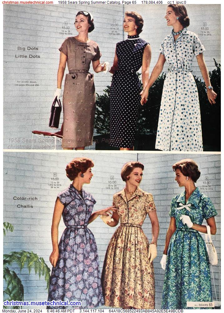 1958 Sears Spring Summer Catalog, Page 65