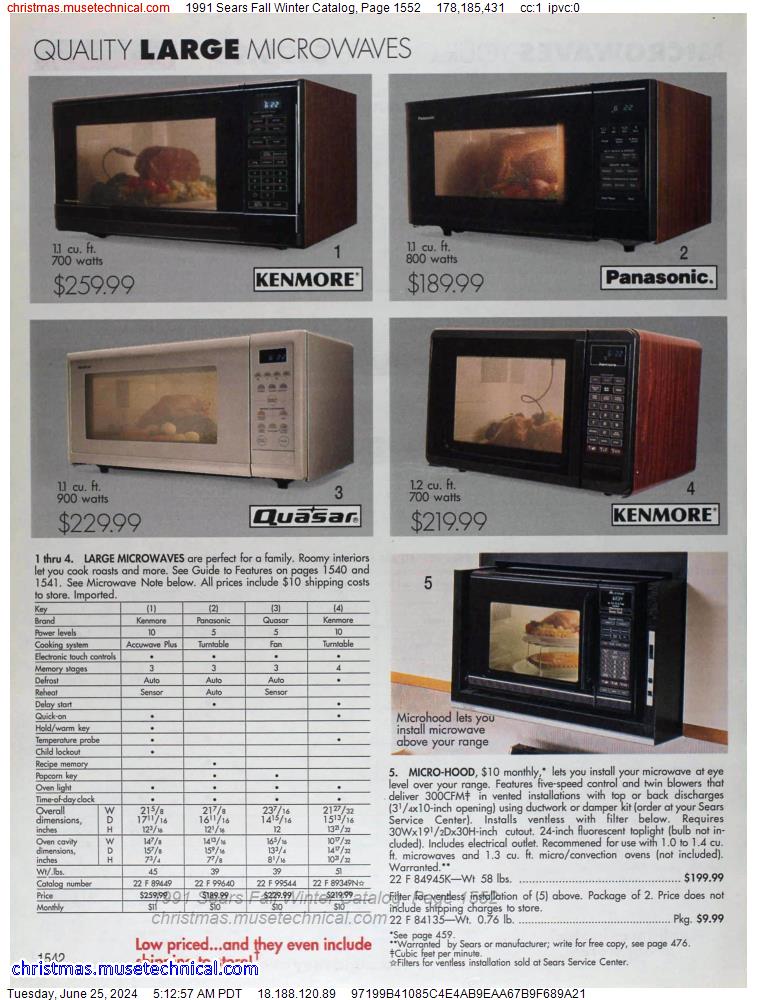 1991 Sears Fall Winter Catalog, Page 1552