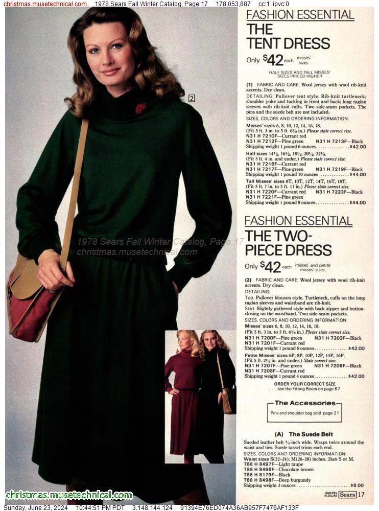 1978 Sears Fall Winter Catalog, Page 17