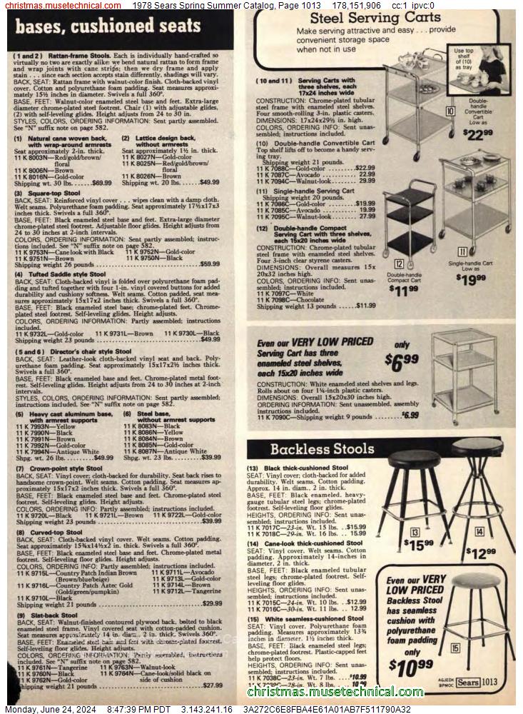 1978 Sears Spring Summer Catalog, Page 1013