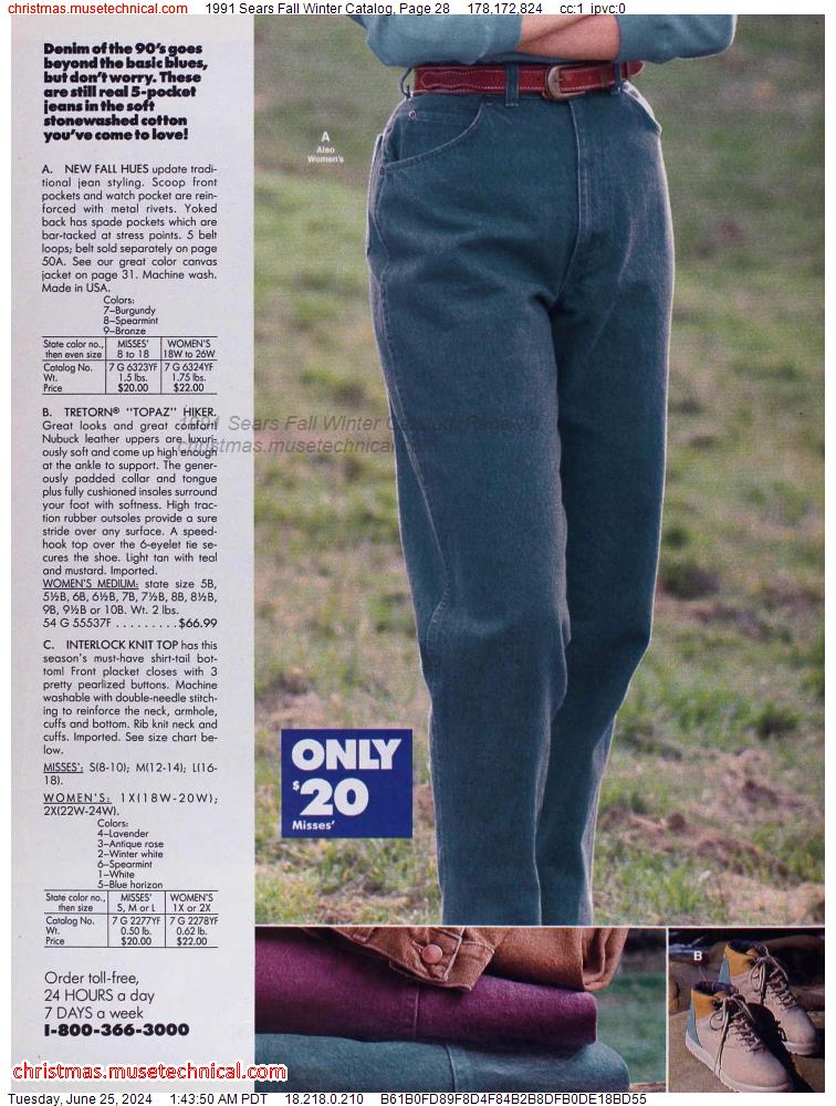 1991 Sears Fall Winter Catalog, Page 28