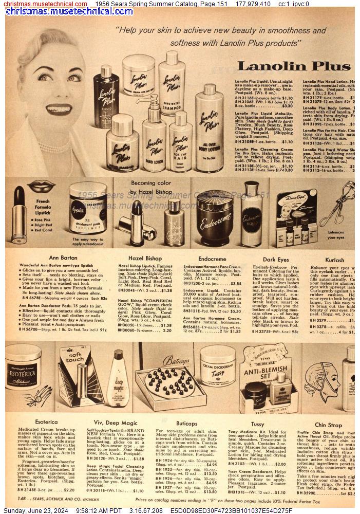 1956 Sears Spring Summer Catalog, Page 151