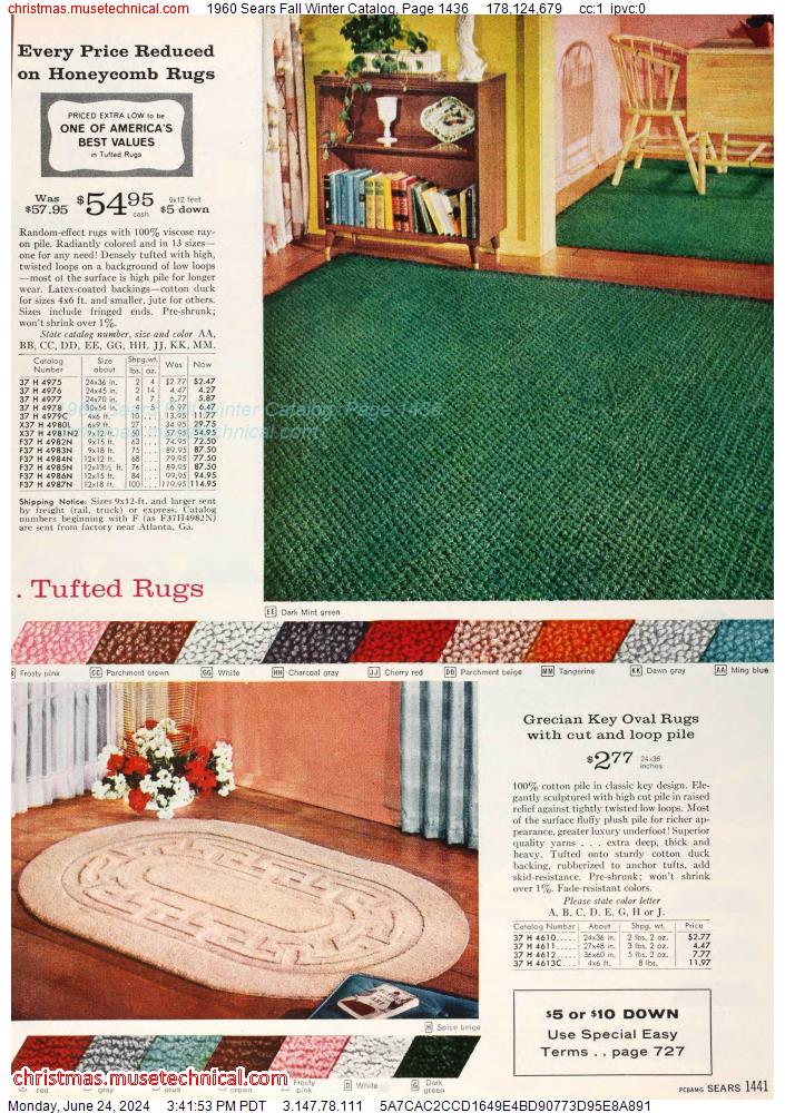 1960 Sears Fall Winter Catalog, Page 1436