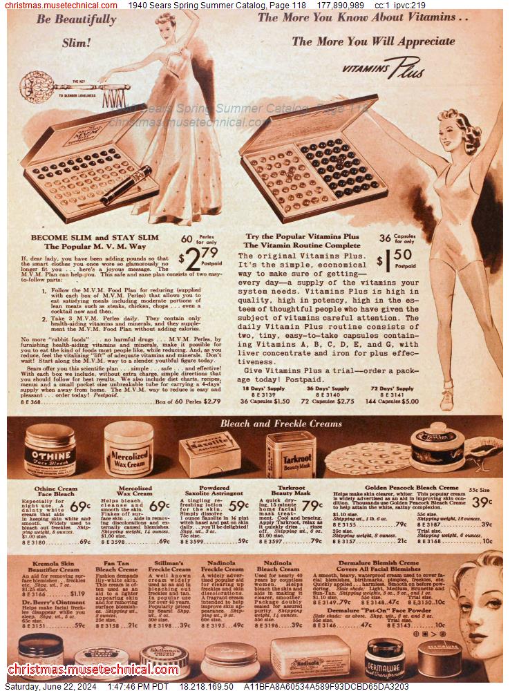 1940 Sears Spring Summer Catalog, Page 118